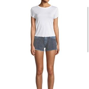 HUDSON Kenzie Studded Cutoff Denim Shorts.